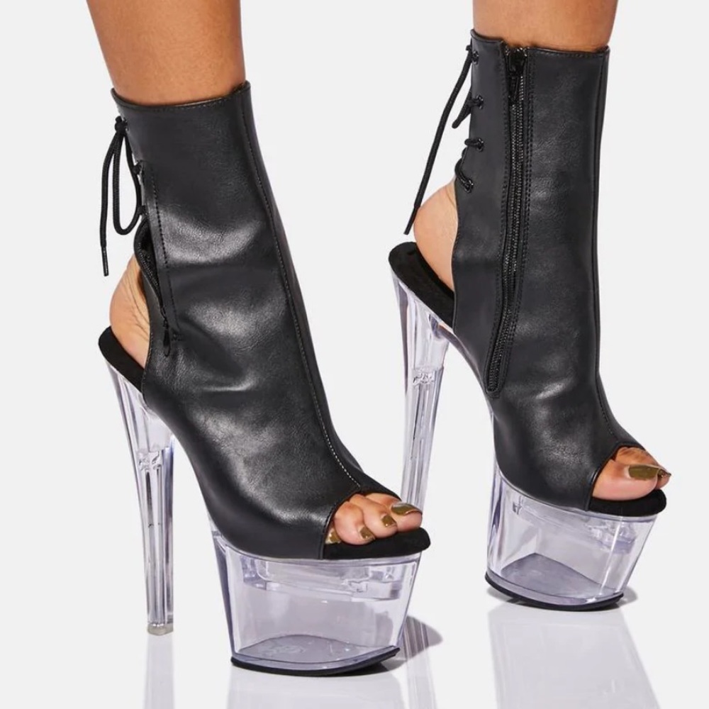 Pleaser Midnight Risk It All Light Up Platform Heels Size 5